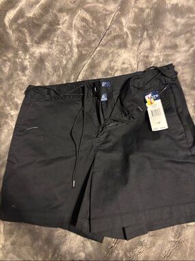 Chaps women black  Drawstring Casual Shorts size 14p nwt